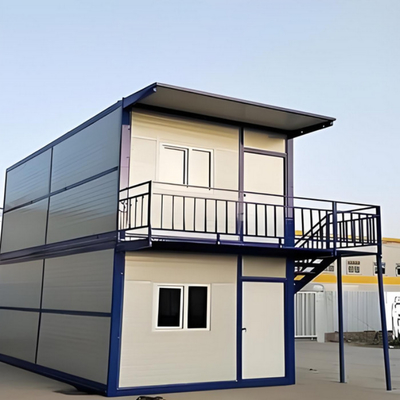 Versatility Double Layer Folding 2 Floor Container House 20 Foot Can Resist Earthquakes