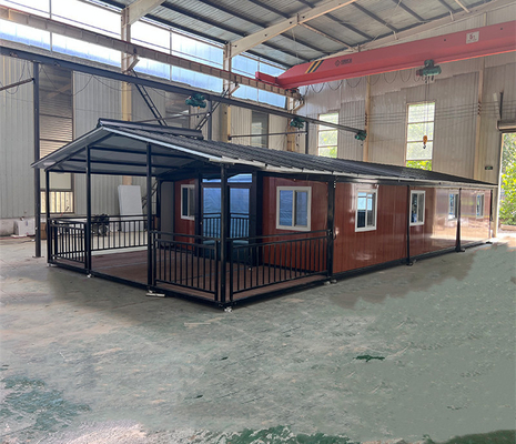 Mobile 20ft 40ft Shipping Container House Luxury With Terrace