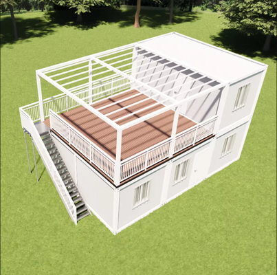 20ft Flat Pack Container House For Living And Storage With Light Steel Structure